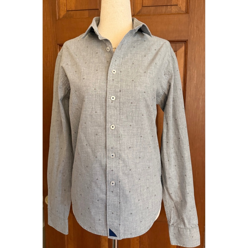 UNTUCKit Slim Fit Button Down Shirt Womens XS (0-2) Gray Business Casual Career - Picture 3 of 13